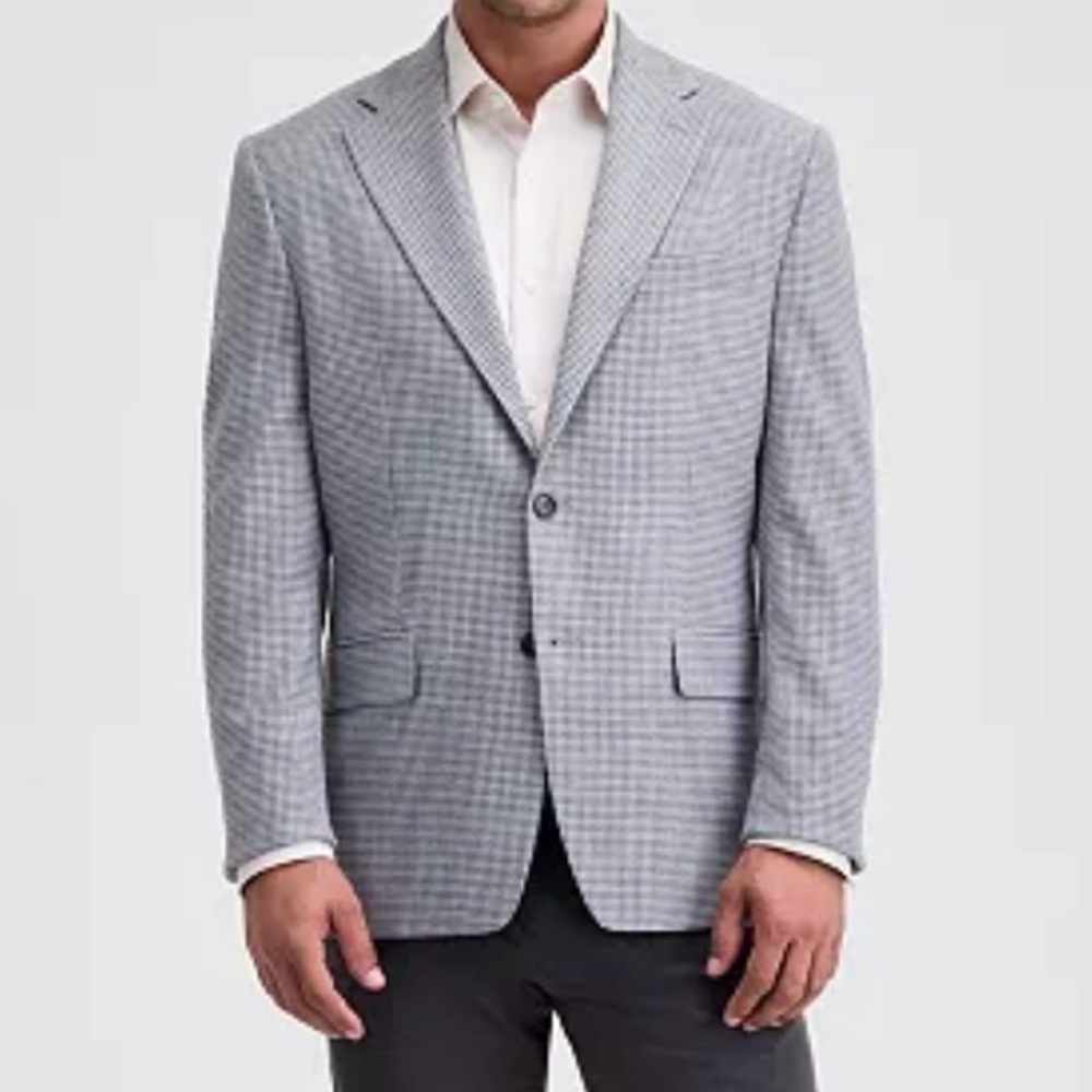 Michael Kors Light Gray Patterned Blazer - image 1